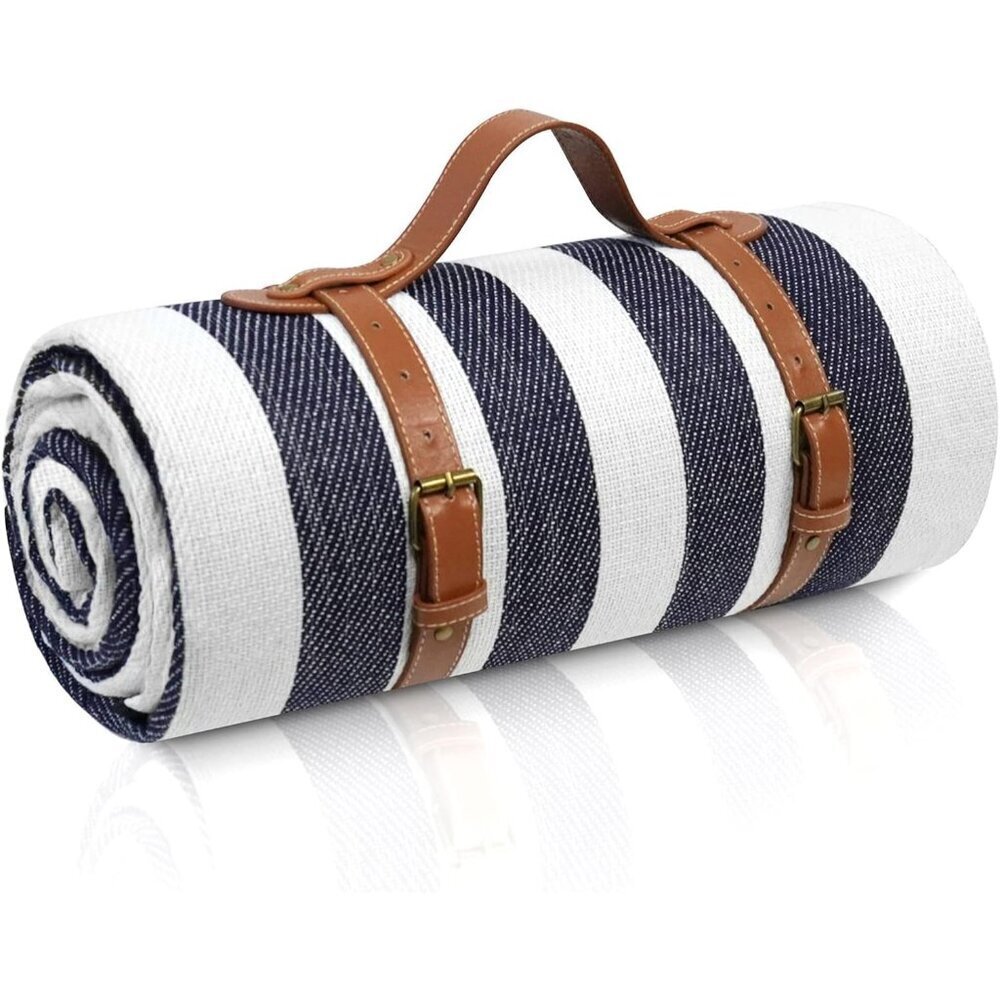 Waterproof Picnic Blanket 80x80 Extra Large Beach Striped